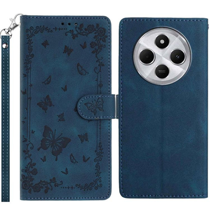 Funda de cuero para teléfono con estampado de mariposas de Jardín Secreto, For Redmi 14C 4G, For Redmi A3, For Redmi 13C 4G Global