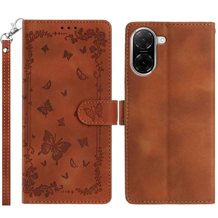 Funda de cuero para teléfono con estampado de mariposas de Jardín Secreto, For Redmi K90 Pro Max / Poco F8 Ultra, For Redmi K90 / Poco F8 Pro, For Redmi 15C 5G / 4G EU 173mm, For Redmi 15 5G Global/15 4G SEA 169.5, For Redmi 15 5G / 4G EU 171mm        ...