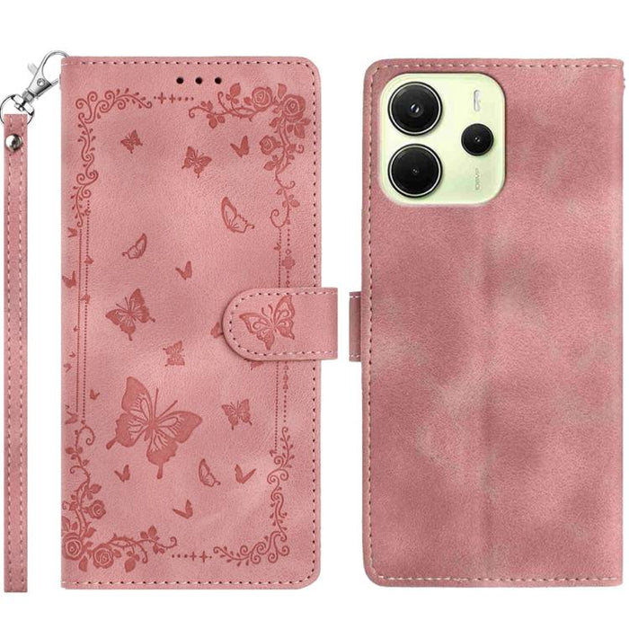 Funda de cuero para teléfono con estampado de mariposas de Jardín Secreto, For Redmi K90 Pro Max / Poco F8 Ultra, For Redmi K90 / Poco F8 Pro, For Redmi 15C 5G / 4G EU 173mm, For Redmi 15 5G Global/15 4G SEA 169.5, For Redmi 15 5G / 4G EU 171mm        ...