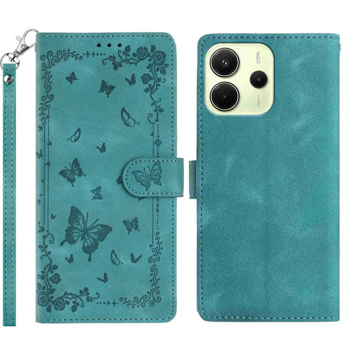 Funda de cuero para teléfono con estampado de mariposas de Jardín Secreto, For Redmi K90 Pro Max / Poco F8 Ultra, For Redmi K90 / Poco F8 Pro, For Redmi 15C 5G / 4G EU 173mm, For Redmi 15 5G Global/15 4G SEA 169.5, For Redmi 15 5G / 4G EU 171mm        ...