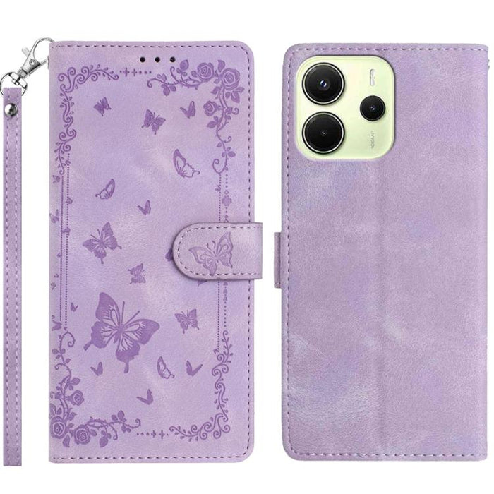 Funda de cuero para teléfono con estampado de mariposas de Jardín Secreto, For Redmi K90 Pro Max / Poco F8 Ultra, For Redmi K90 / Poco F8 Pro, For Redmi 15C 5G / 4G EU 173mm, For Redmi 15 5G Global/15 4G SEA 169.5, For Redmi 15 5G / 4G EU 171mm        ...