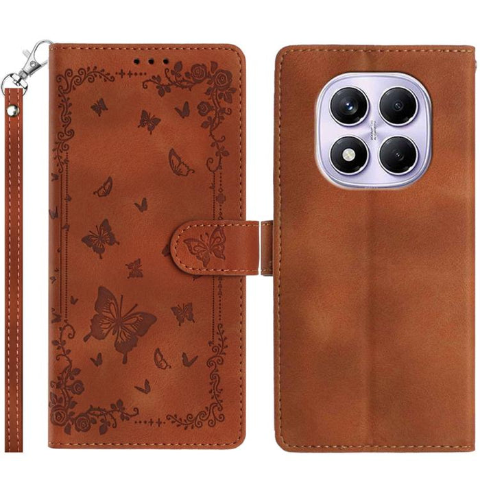 Funda de cuero para teléfono con estampado de mariposas de Jardín Secreto, For Redmi K90 Pro Max / Poco F8 Ultra, For Redmi K90 / Poco F8 Pro, For Redmi 15C 5G / 4G EU 173mm, For Redmi 15 5G Global/15 4G SEA 169.5, For Redmi 15 5G / 4G EU 171mm        ...