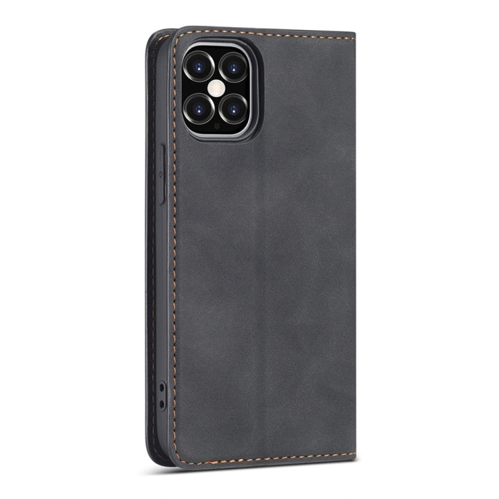Forwenw Dream Series Estuche de cuero con tapa horizontal y borde de aceite magnético con soporte y ranura para tarjeta y marco de fotos y billetera, For iPhone 12 mini, For iPhone 12 / 12 Pro, For iPhone 12 Pro Max, For Samsung Galaxy S20 FE