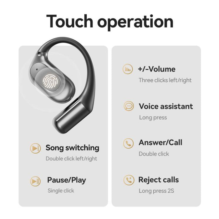 M114 Open Noise Reduction Ear-hook Bluetooth 5.4 Wireless Earphones, M114