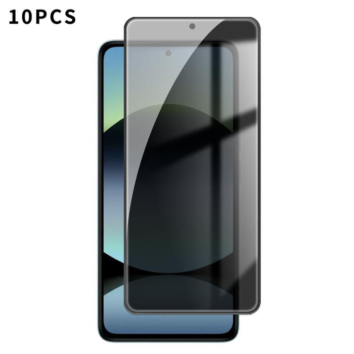 10 láminas de vidrio templado Kalebol de alta calidad, impresas en aluminio, con borde negro y cobertura total para privacidad., For Redmi A7 Pro 171mm / Poco C85x 5G, For Redmi R70m 5G, For Redmi R70 5G, For Redmi Turbo 5 Pro Max / Poco X8 Pro Max    ...