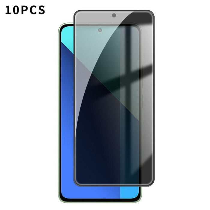 10 láminas de vidrio templado Kalebol de alta calidad, impresas en aluminio, con borde negro y cobertura total para privacidad., For Redmi A7 Pro 171mm / Poco C85x 5G, For Redmi R70m 5G, For Redmi R70 5G, For Redmi Turbo 5 Pro Max / Poco X8 Pro Max    ...