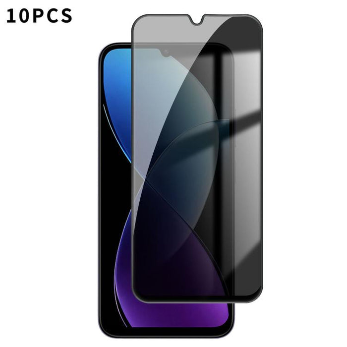 10 láminas de vidrio templado Kalebol de alta calidad, impresas en aluminio, con borde negro y cobertura total para privacidad., For Redmi A7 Pro 171mm / Poco C85x 5G, For Redmi R70m 5G, For Redmi R70 5G, For Redmi Turbo 5 Pro Max / Poco X8 Pro Max    ...