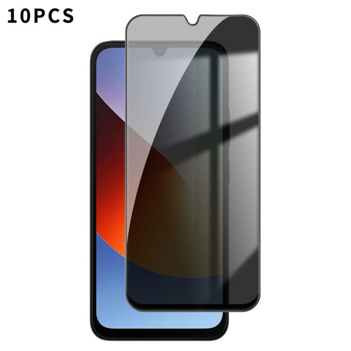 10 láminas de vidrio templado Kalebol de alta calidad, impresas en aluminio, con borde negro y cobertura total para privacidad., For Redmi A7 Pro 171mm / Poco C85x 5G, For Redmi R70m 5G, For Redmi R70 5G, For Redmi Turbo 5 Pro Max / Poco X8 Pro Max    ...