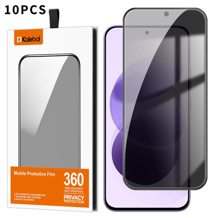 10 láminas de vidrio templado Kalebol de alta calidad, impresas en aluminio, con borde negro y cobertura total para privacidad., For Redmi A7 Pro 171mm / Poco C85x 5G, For Redmi R70m 5G, For Redmi R70 5G, For Redmi Turbo 5 Pro Max / Poco X8 Pro Max    ...