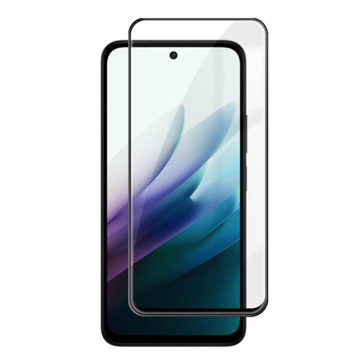 Protector de pantalla de vidrio templado HD Kalebol de alta calidad, con acabado serigrafiado en aluminio, cobertura total, antihuellas y borde negro., For Redmi A7 Pro 171mm / Poco C85x 5G, For Redmi R70m 5G, For Redmi R70 5G                          ...