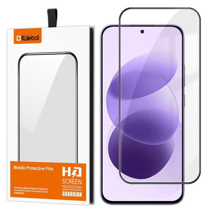 Protector de pantalla de vidrio templado HD Kalebol de alta calidad, con acabado serigrafiado en aluminio, cobertura total, antihuellas y borde negro., For Redmi A7 Pro 171mm / Poco C85x 5G, For Redmi R70m 5G, For Redmi R70 5G                          ...