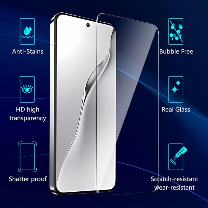 Protector de pantalla de vidrio templado HD Kalebol de alta calidad, con acabado serigrafiado en aluminio, cobertura total, antihuellas y borde negro., For Redmi A7 Pro 171mm / Poco C85x 5G, For Redmi R70m 5G, For Redmi R70 5G                          ...