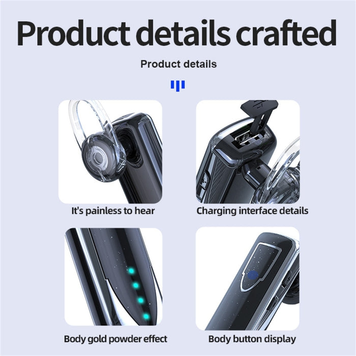 ME-3 Bluetooth 5.0 Estilo empresarial Interruptor táctil Auricular Bluetooth