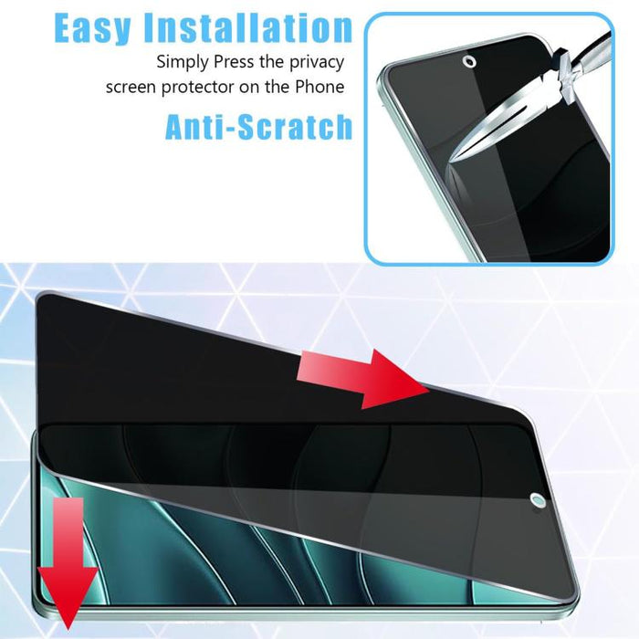 Película de vidrio templado Kalebol de alta calidad, impresa en aluminio, con borde negro y cobertura total para mayor privacidad., For Redmi A7 Pro 171mm / Poco C85x 5G, For Redmi R70m 5G, For Redmi R70 5G, For Redmi Turbo 5 Pro Max / Poco X8 Pro Max ...