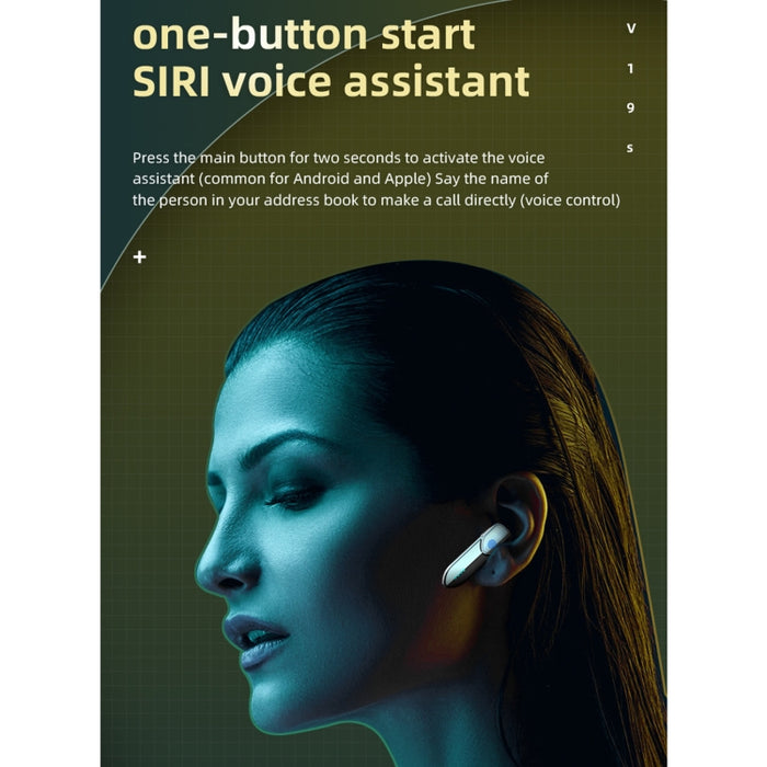 V19S Bluetooth 5.0 Business Style Fingerprint Touch Auricular Bluetooth