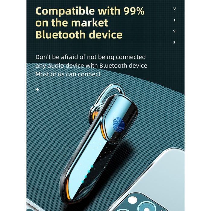 V19S Bluetooth 5.0 Business Style Fingerprint Touch Auricular Bluetooth