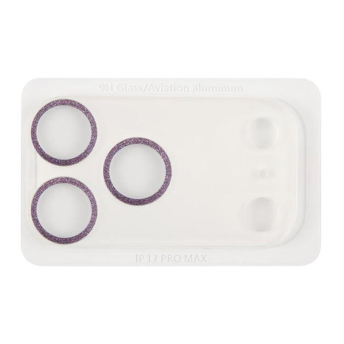 Glitter Ring Tempered Glass Camera Lens Film, For iPhone 17 Pro Max, For iPhone 17 Pro