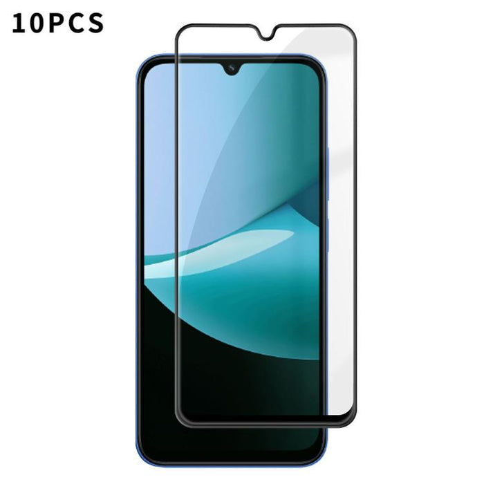 10 láminas de vidrio templado HD Kalebol de alta calidad, serigrafiadas en aluminio, con cobertura total, antihuellas y borde negro., For Redmi A7 Pro 171mm / Poco C85x 5G, For Redmi R70m 5G, For Redmi R70 5G, For Redmi Turbo 5 Pro Max / Poco X8 Pro Ma...