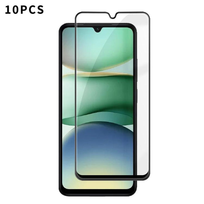 10 láminas de vidrio templado HD Kalebol de alta calidad, serigrafiadas en aluminio, con cobertura total, antihuellas y borde negro., For Redmi A7 Pro 171mm / Poco C85x 5G, For Redmi R70m 5G, For Redmi R70 5G, For Redmi Turbo 5 Pro Max / Poco X8 Pro Ma...