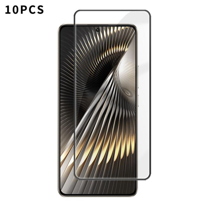 10 láminas de vidrio templado HD Kalebol de alta calidad, serigrafiadas en aluminio, con cobertura total, antihuellas y borde negro., For Redmi A7 Pro 171mm / Poco C85x 5G, For Redmi R70m 5G, For Redmi R70 5G, For Redmi Turbo 5 Pro Max / Poco X8 Pro Ma...
