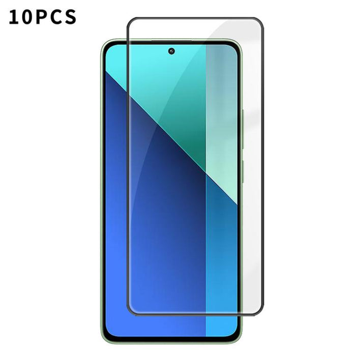 10 láminas de vidrio templado HD Kalebol de alta calidad, serigrafiadas en aluminio, con cobertura total, antihuellas y borde negro., For Redmi A7 Pro 171mm / Poco C85x 5G, For Redmi R70m 5G, For Redmi R70 5G, For Redmi Turbo 5 Pro Max / Poco X8 Pro Ma...