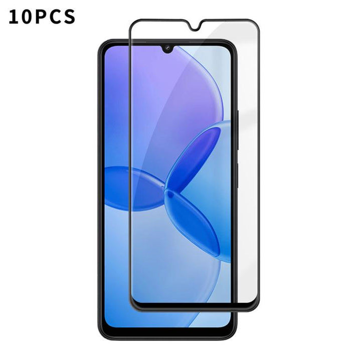 10 láminas de vidrio templado HD Kalebol de alta calidad, serigrafiadas en aluminio, con cobertura total, antihuellas y borde negro., For Redmi A7 Pro 171mm / Poco C85x 5G, For Redmi R70m 5G, For Redmi R70 5G, For Redmi Turbo 5 Pro Max / Poco X8 Pro Ma...
