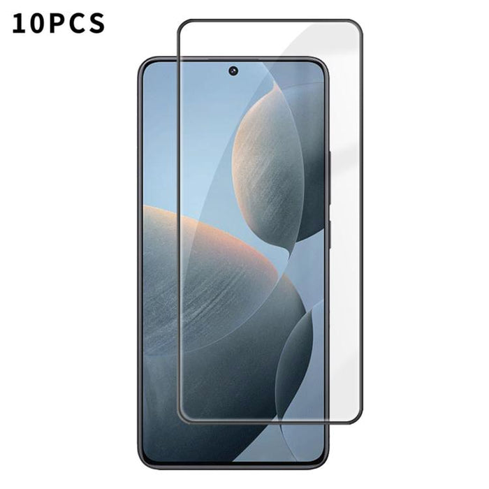 10 láminas de vidrio templado HD Kalebol de alta calidad, serigrafiadas en aluminio, con cobertura total, antihuellas y borde negro., For Redmi A7 Pro 171mm / Poco C85x 5G, For Redmi R70m 5G, For Redmi R70 5G, For Redmi Turbo 5 Pro Max / Poco X8 Pro Ma...