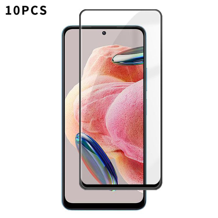 10 láminas de vidrio templado HD Kalebol de alta calidad, serigrafiadas en aluminio, con cobertura total, antihuellas y borde negro., For Redmi A7 Pro 171mm / Poco C85x 5G, For Redmi R70m 5G, For Redmi R70 5G, For Redmi Turbo 5 Pro Max / Poco X8 Pro Ma...