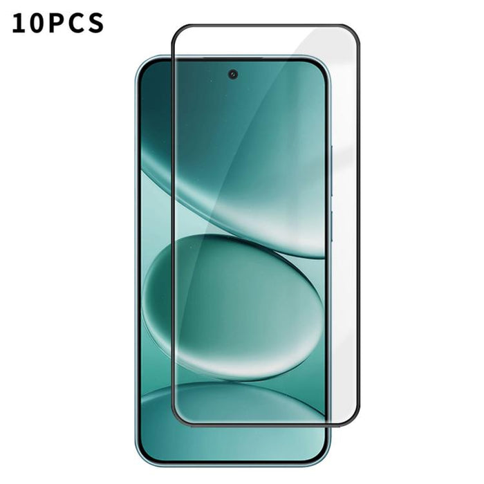 10 láminas de vidrio templado HD Kalebol de alta calidad, serigrafiadas en aluminio, con cobertura total, antihuellas y borde negro., For Redmi A7 Pro 171mm / Poco C85x 5G, For Redmi R70m 5G, For Redmi R70 5G, For Redmi Turbo 5 Pro Max / Poco X8 Pro Ma...