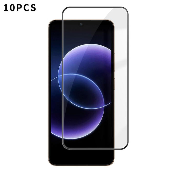 10 láminas de vidrio templado HD Kalebol de alta calidad, serigrafiadas en aluminio, con cobertura total, antihuellas y borde negro., For Redmi A7 Pro 171mm / Poco C85x 5G, For Redmi R70m 5G, For Redmi R70 5G, For Redmi Turbo 5 Pro Max / Poco X8 Pro Ma...