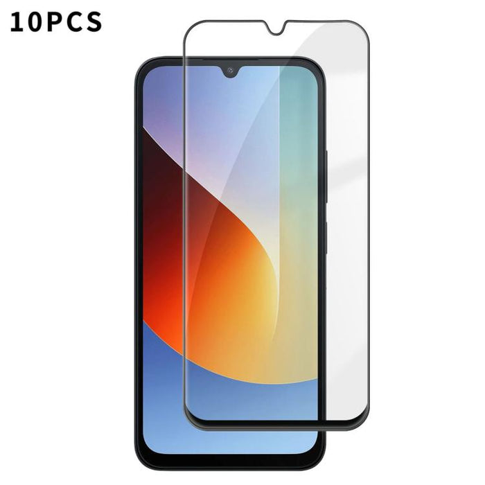 10 láminas de vidrio templado HD Kalebol de alta calidad, serigrafiadas en aluminio, con cobertura total, antihuellas y borde negro., For Redmi A7 Pro 171mm / Poco C85x 5G, For Redmi R70m 5G, For Redmi R70 5G, For Redmi Turbo 5 Pro Max / Poco X8 Pro Ma...