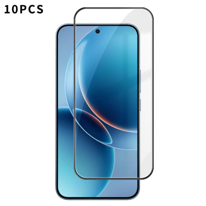 10 láminas de vidrio templado HD Kalebol de alta calidad, serigrafiadas en aluminio, con cobertura total, antihuellas y borde negro., For Redmi A7 Pro 171mm / Poco C85x 5G, For Redmi R70m 5G, For Redmi R70 5G, For Redmi Turbo 5 Pro Max / Poco X8 Pro Ma...
