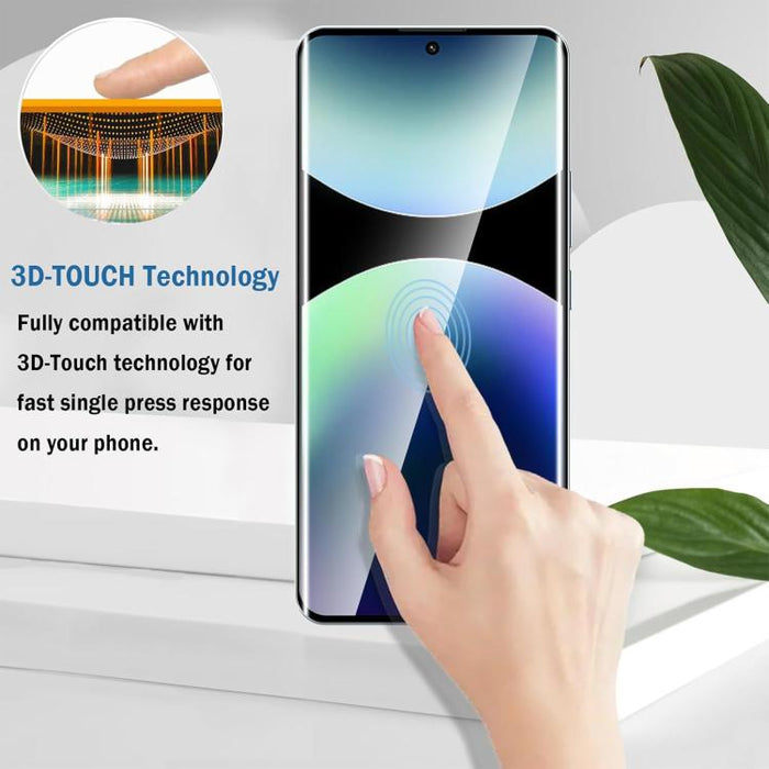 Protector de pantalla de vidrio templado HD Kalebol curvo de aluminio de alta calidad, serigrafiado, de cobertura total, antihuellas y con borde negro., For Redmi Note 15 Pro+ 5G Global 163.3mm, For Redmi Note 15 5G Global 164mm, For Xiaomi Civi 5 Pro ...