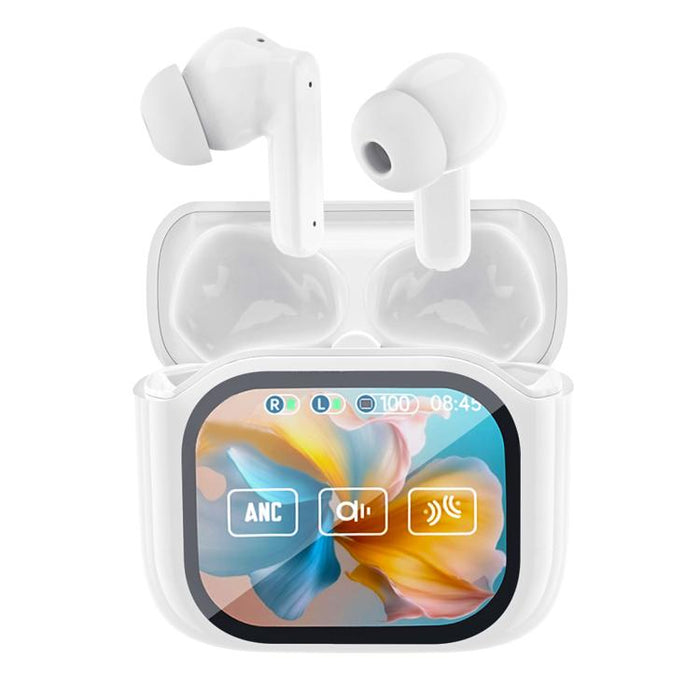 JM19 Touchscreen Color Screen ANC Active Noise Reduction Wireless Bluetooth Earphone with Translator