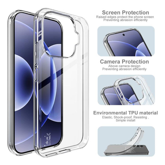 Funda para teléfono de TPU transparente y resistente a los golpes de la serie imak UX-10, For Xiaomi 17T 5G, For Xiaomi 17 Pro Max, For Xiaomi 17 Pro, For Xiaomi 15T Pro 5G, For Xiaomi 15T 5G, For Xiaomi 17