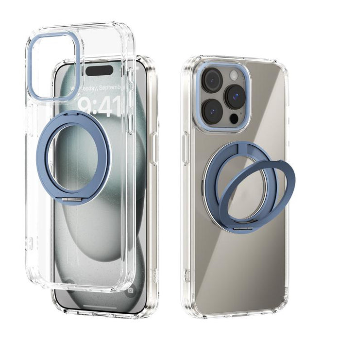 ABEEL MagSafe Q-LUCK Pivot Bracket Transparent Phone Case, For iPhone 13 Pro Max, For iPhone 13 Pro, For iPhone 13