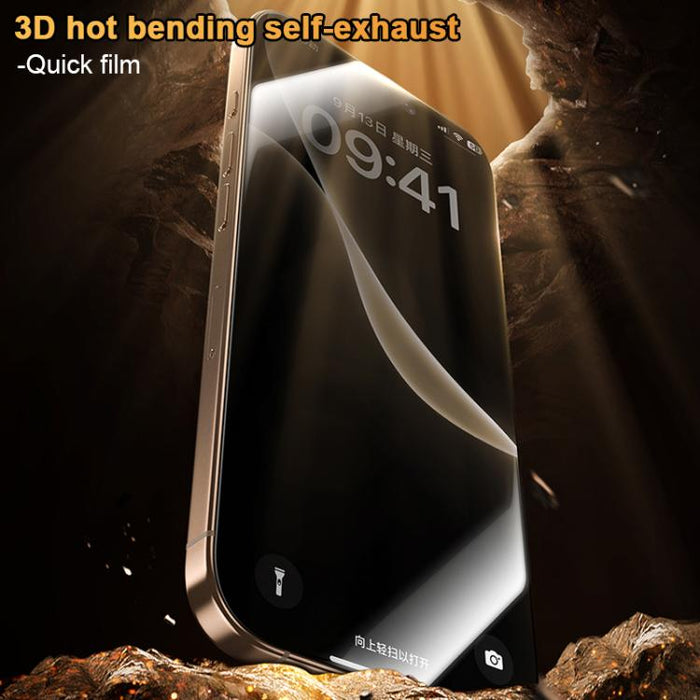 Benks King Kong Corning Hot-bend Full-glue Privacy Tempered Film Quick-install Version, For iPhone 17 Pro Max, For iPhone 17 Pro