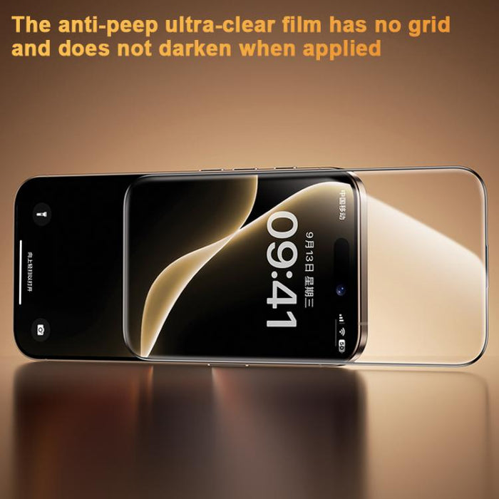 Benks King Kong Corning Hot-bend Full-glue Privacy Tempered Film Quick-install Version, For iPhone 17 Pro Max, For iPhone 17 Pro