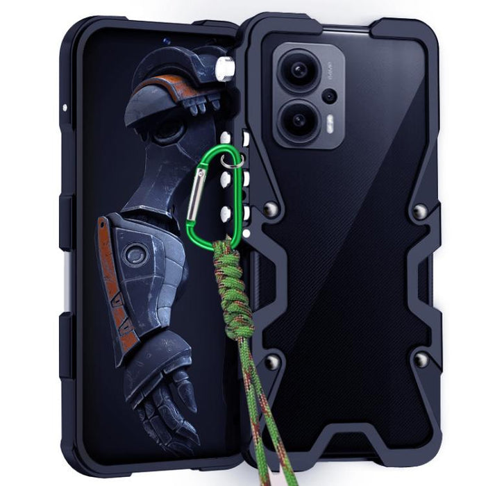 Funda para teléfono Trigger Design con marco de metal hueco y cordón, For Redmi Turbo 5 Max / Poco X8 Pro Max 5G, For Redmi Turbo 5 / Poco X8 Pro 5G, For Redmi Note 15 4G Global 164mm, For Redmi Note 15 Pro 4G Global 163.2mm                            ...