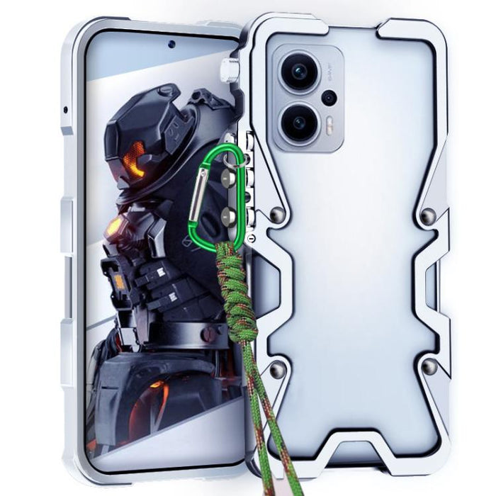 Funda para teléfono Trigger Design con marco de metal hueco y cordón, For Redmi Turbo 5 Max / Poco X8 Pro Max 5G, For Redmi Turbo 5 / Poco X8 Pro 5G, For Redmi Note 15 4G Global 164mm, For Redmi Note 15 Pro 4G Global 163.2mm                            ...