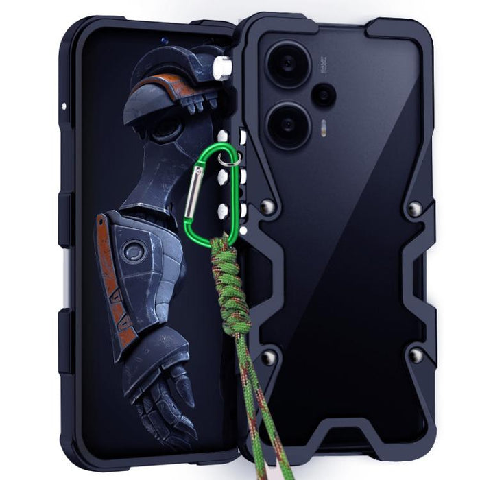 Funda para teléfono Trigger Design con marco de metal hueco y cordón, For Redmi Turbo 5 Max / Poco X8 Pro Max 5G, For Redmi Turbo 5 / Poco X8 Pro 5G, For Redmi Note 15 4G Global 164mm, For Redmi Note 15 Pro 4G Global 163.2mm                            ...
