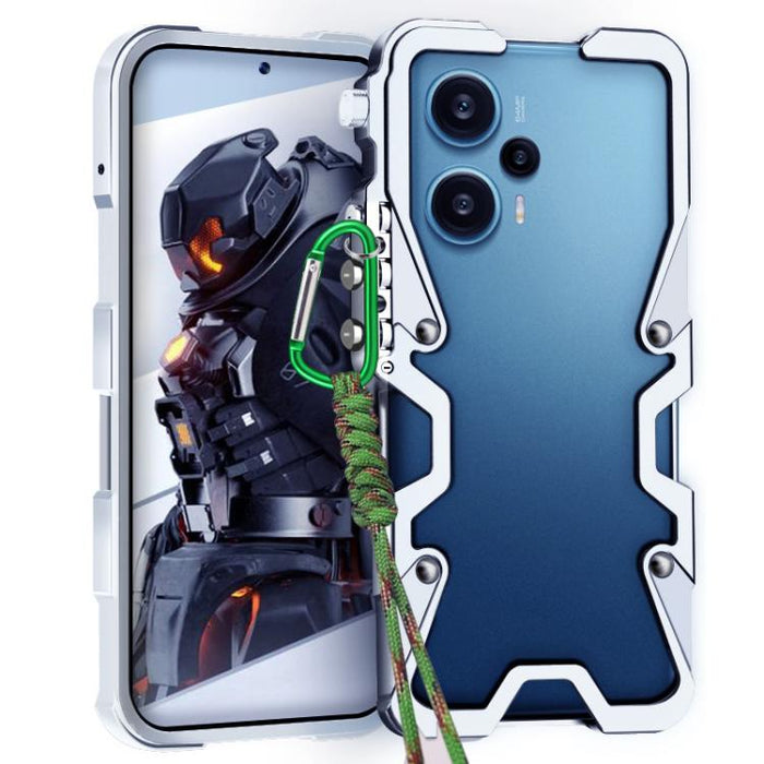 Funda para teléfono Trigger Design con marco de metal hueco y cordón, For Redmi Turbo 5 Max / Poco X8 Pro Max 5G, For Redmi Turbo 5 / Poco X8 Pro 5G, For Redmi Note 15 4G Global 164mm, For Redmi Note 15 Pro 4G Global 163.2mm                            ...