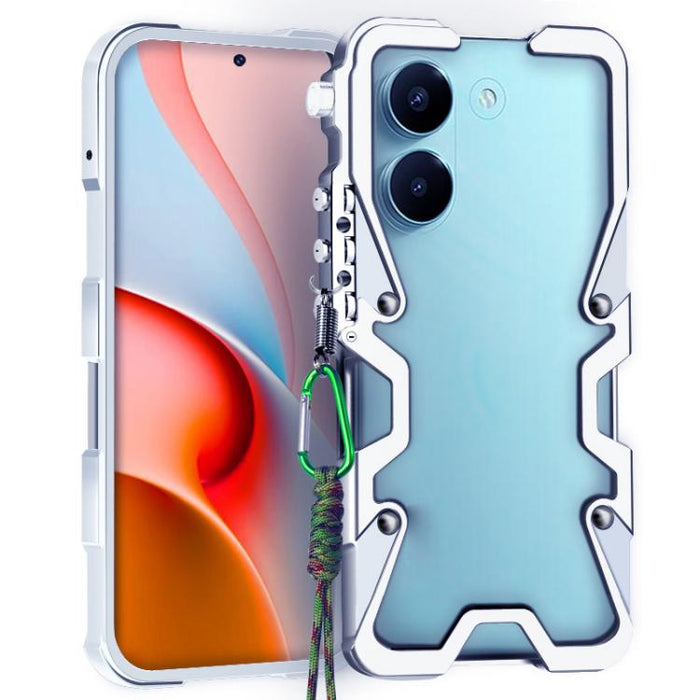 Funda para teléfono Trigger Design con marco de metal hueco y cordón, For Redmi Turbo 5 Max / Poco X8 Pro Max 5G, For Redmi Turbo 5 / Poco X8 Pro 5G, For Redmi Note 15 4G Global 164mm, For Redmi Note 15 Pro 4G Global 163.2mm                            ...