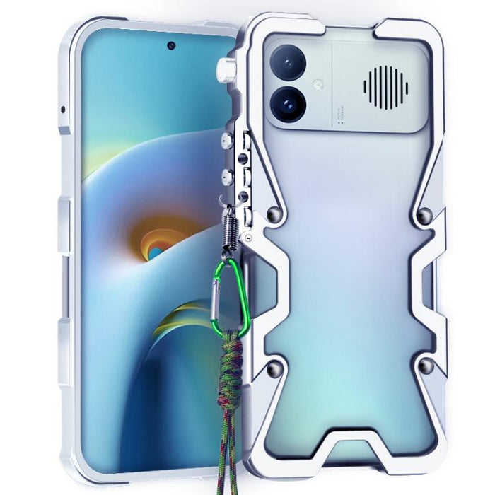 Funda para teléfono Trigger Design con marco de metal hueco y cordón, For Redmi Turbo 5 Max / Poco X8 Pro Max 5G, For Redmi Turbo 5 / Poco X8 Pro 5G, For Redmi Note 15 4G Global 164mm, For Redmi Note 15 Pro 4G Global 163.2mm                            ...