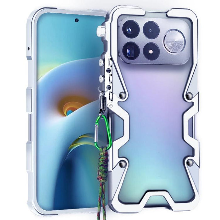 Funda para teléfono Trigger Design con marco de metal hueco y cordón, For Redmi Turbo 5 Max / Poco X8 Pro Max 5G, For Redmi Turbo 5 / Poco X8 Pro 5G, For Redmi Note 15 4G Global 164mm, For Redmi Note 15 Pro 4G Global 163.2mm                            ...