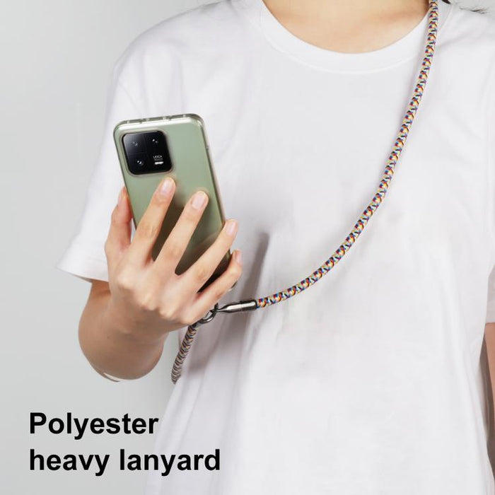 120cm 240W Type-C to Type-C Data Charging Cable Crossbody Phone Lanyard, 120cm