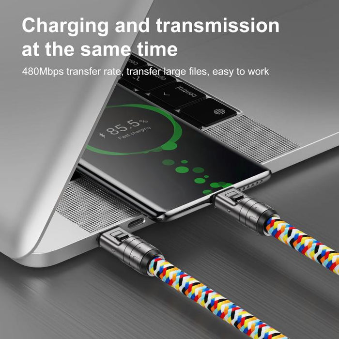 30cm 240W Type-C to Type-C Data Charging Cable Phone Anti-lost Wrist Short Strap, 30cm