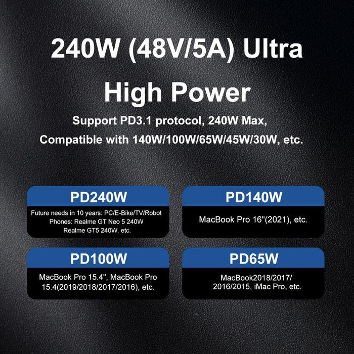 30cm 240W Type-C to Type-C Data Charging Cable Phone Anti-lost Wrist Short Strap, 30cm
