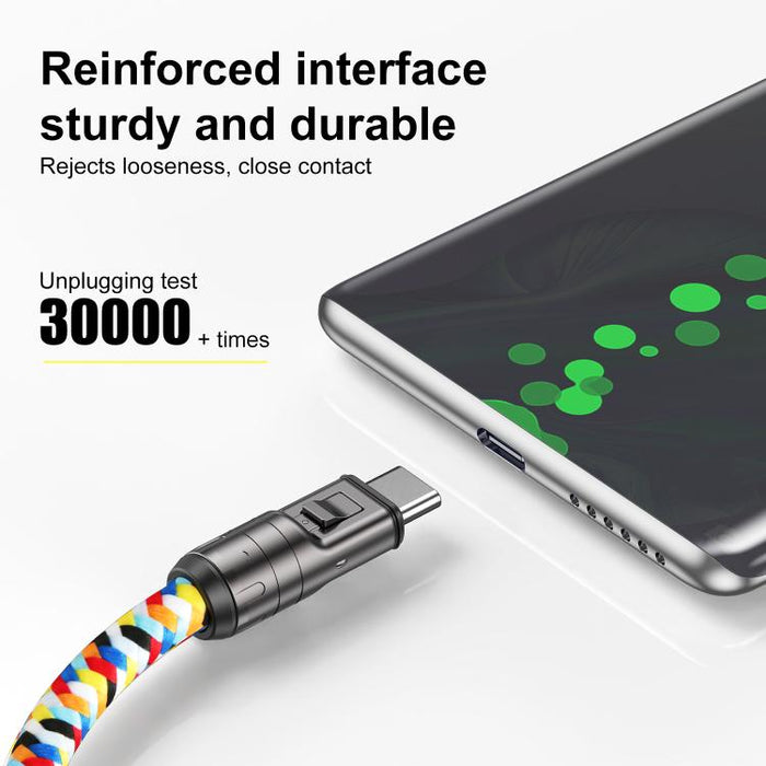 30cm 240W Type-C to Type-C Data Charging Cable Phone Anti-lost Wrist Short Strap, 30cm