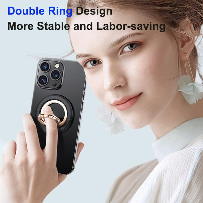 360 Degree Rotation Double Ring Magnetic MagSafe Phone Holder
